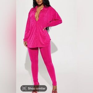 Hot Pink two piece set very nice pink